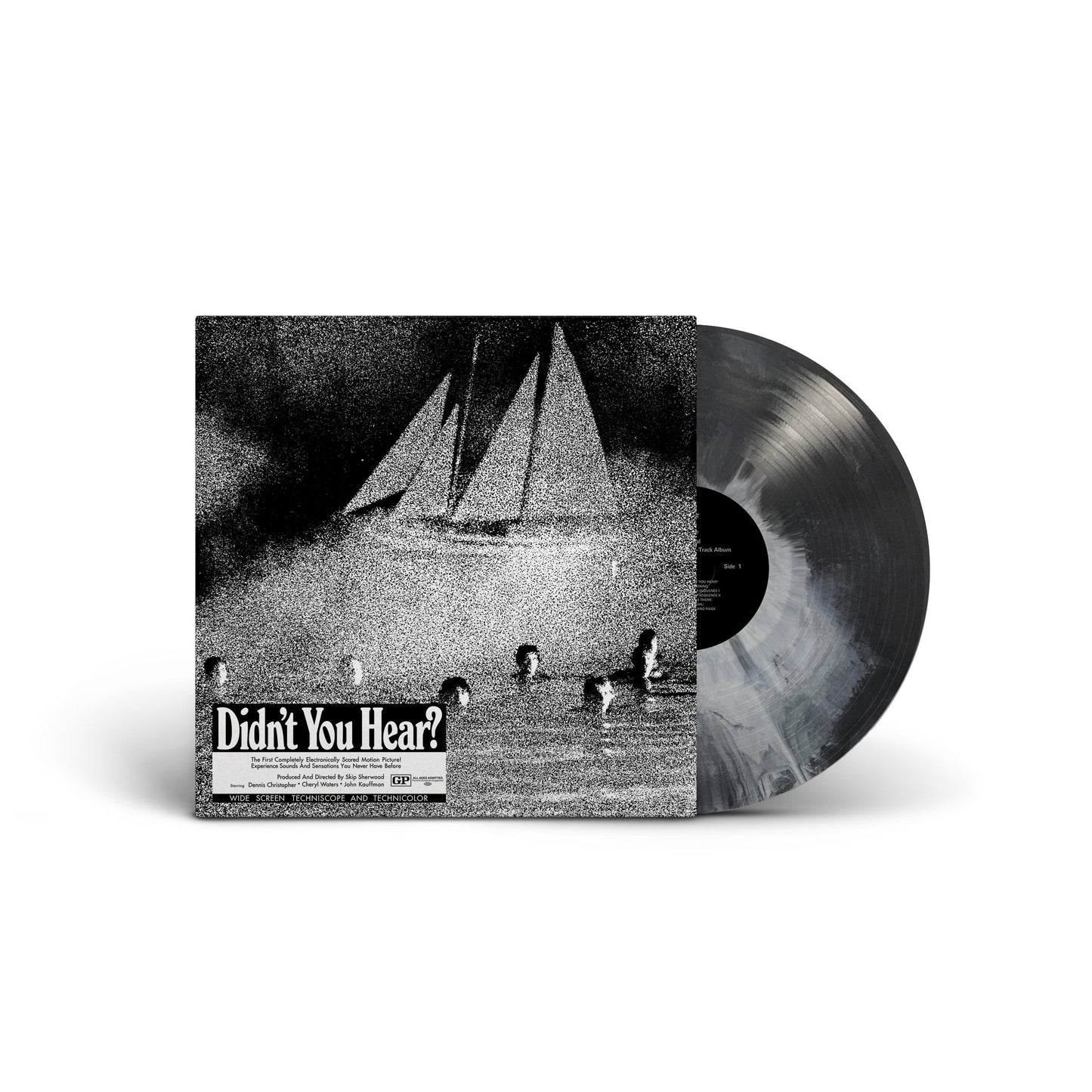 Didn't You Hear? vinyl record with black and silver splash design and grainy sailboat cover art