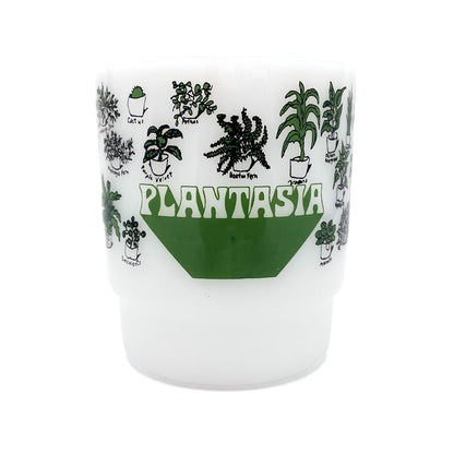 Plantasia Milk Glass Mugs