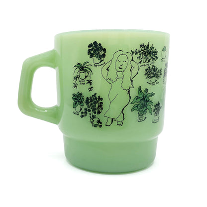 Plantasia Milk Glass Mugs