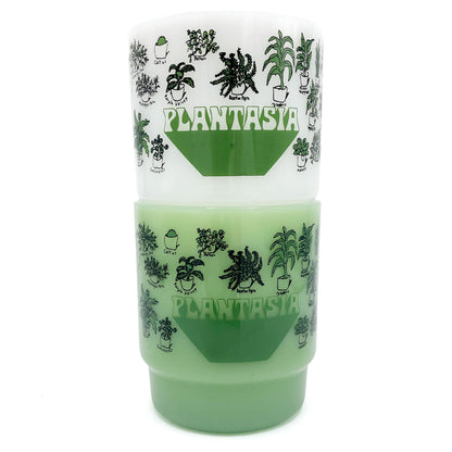 Plantasia Milk Glass Mugs