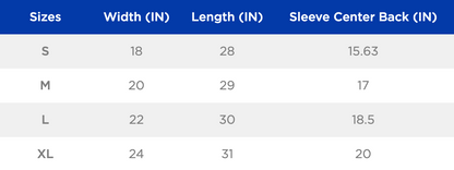 Size chart for Mort Garson: Plantasia "Plant Crown" T-Shirt with measurements in inches for S to XL sizes