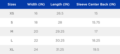 Size chart showing width, length, and sleeve center back measurements for the Plantasia "Man With His Plants" T-Shirt in sizes XS to XL.